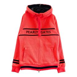 サイズ：0 PEARLY GATES パーリーゲイツ  リバーシブル ナイロン ニットジャケット  ピンク系 [240101487139] ゴルフウェア レディース ストスト PEARLY GATES パーリーゲイツ リバーシブル ナイロン ニット