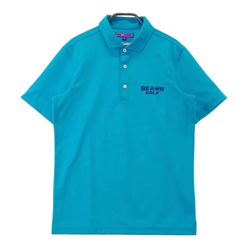 サイズ：L BEAMS GOLF ビームスゴルフ  半袖ポロシャツ ボタンダウン  ブルー系 [240101427142] ゴルフウェア メンズ ストスト サイズ：L BEAMS GOLF ビームスゴルフ 半袖ポロシャツ ボタン