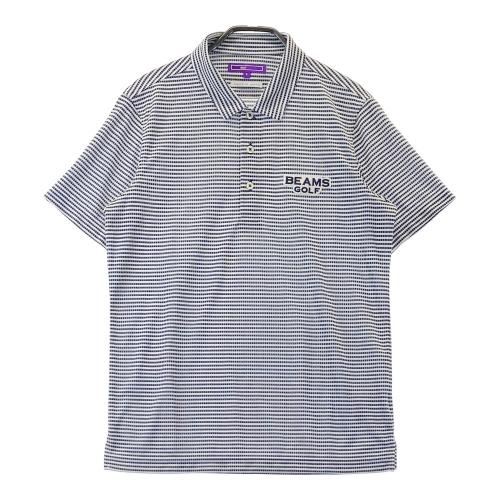 サイズ：XL BEAMS GOLF ビームスゴルフ  半袖ポロシャツ  ネイビー系 [240101427956] ゴルフウェア メンズ ストスト BEAMS GOLF ビームスゴルフ 半袖ポロシャツ ネイビー系 M ゴルフ