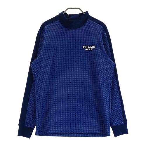 極美品　ビームスゴルフ　S/Sスウェット袖フリル モックネックシャツ　サイズL 極美品 ビームスゴルフ S/Sスウェット袖フリル モックネック