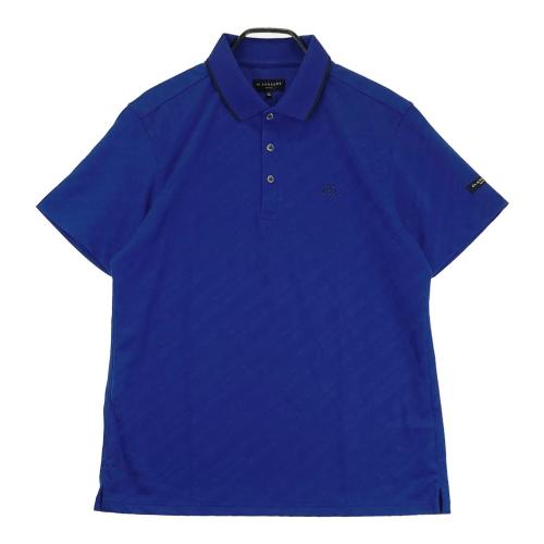 ST ANDREWS セントアンドリュース 半袖ポロシャツ 総柄 ブルー系