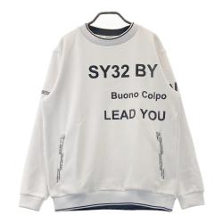 サイズ：M SY32 BY SWEET YEARS GOLF エスワイサーティトゥ  ハイネック 長袖Tシャツ ベロア地  ホワイト系 [240101421969] ゴルフウェア レディース ストスト SY32 by SWEET YEARS GOLF メンズ ハイネックシャツ 長袖