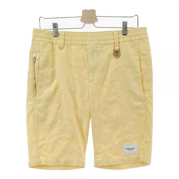 【新品タグ付】マークアンドロナ ハーフパンツ ゴルフ ロゴ 24年モデル 44 MARK&LONA マークアンドロナ 2024年 ハーフパンツ カモフラ イエロー系