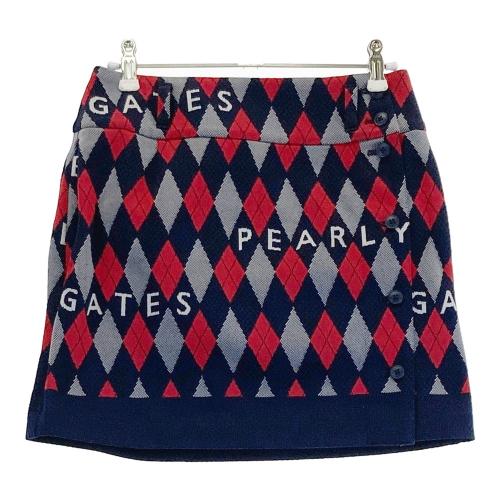美品　PEARLY GATES スカートパーリーゲイツ　サイズ0 ネイビー PEARLY GATES パーリーゲイツ スカート 総柄 ネイビー系 サイズ