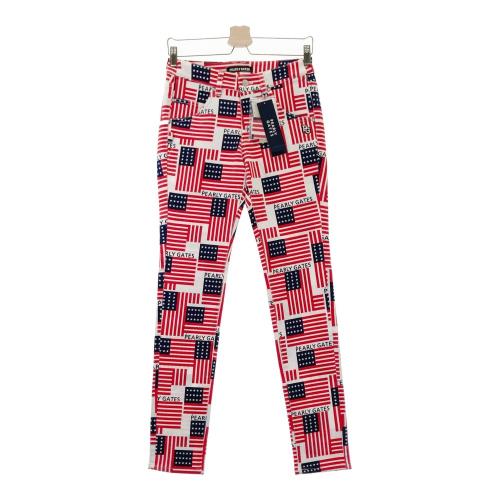 最新作 パーリーゲイツ パンツ ストレッチ ブラック 星条旗 アメリカ 総柄 最新作 パーリーゲイツ パンツ ストレッチ ブラック 星条旗 アメリカ
