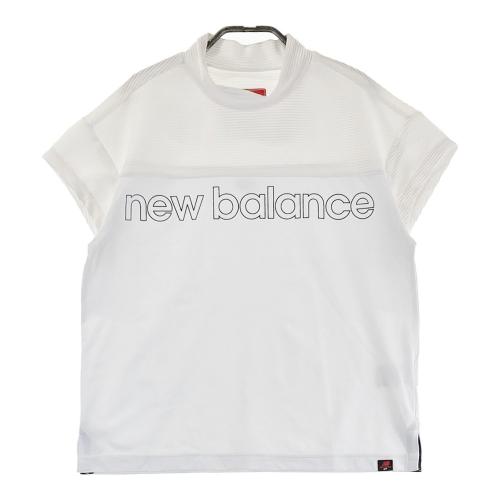サイズ：2 NEW BALANCE GOLF ニューバランス 2022年モデル ハイネック 半袖Tシャツ ロゴ ホワイト系 [240101281845] ゴルフウェア レディース ストスト NEW BALANCE GOLF ニューバランス 2022年 半袖ハイネックTシャツ