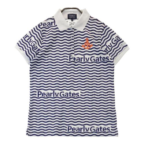 サイズ：00 PEARLY GATES パーリーゲイツ ; スカート ニコちゃん パイル ボーダー柄 ネイビー系 [240101413231] ゴルフウェア レディース ストスト PEARLY GATES パーリーゲイツ ; スカート ニコちゃん パイル