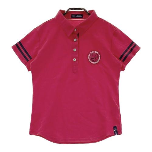 23区GOLF ニジュウサンクゴルフ 半袖ポロシャツ ピンク系 サイズ