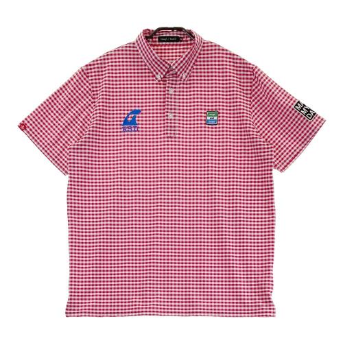 coco 中古 ラフ＆スウェル rough&swell メンズ 半袖ポロシャツ S ピンク ボタンダウン ROUGH&SWELL ラフアンドスウェル 半袖ポロシャツ ボタンダウン