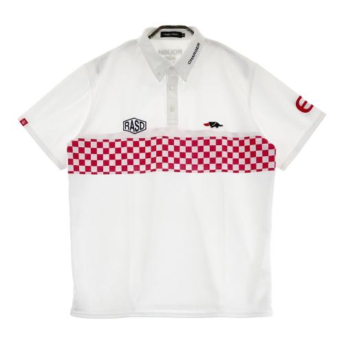 ラフアンドスウェル Sサイズ メンズ ポロシャツ ゴルフ 白 ホワイト rough&swell ラフアンドスウェル G.D.C. DOTS POLO ポロシャツ