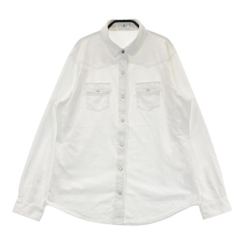 サイズ：M MUNSING WEAR マンシングウェア  半袖ワンピース 総柄 ホワイト系 [240101431538] ゴルフウェア レディース ストスト MUNSING WEAR マンシングウェア 半袖ワンピース 総柄 ホワイト系