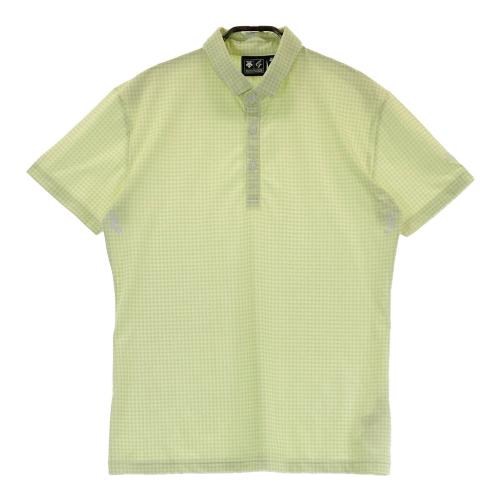 DESCENTE GOLF デサントゴルフ 半袖ポロシャツ 市松柄 グリーン系