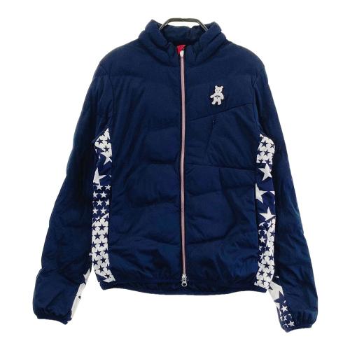 CALLAWAY キャロウェイ 2WAY 中綿ジャケット パーカー 総柄 ネイビー系
