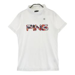PING　ピン　Tシャツ　サイズLL　総柄　刺繍ロゴ　ゴルフウェア　希少　古着 PING ピン ゴルフウェア 半袖シャツ 春 夏 ARIZONA柄ハイネック