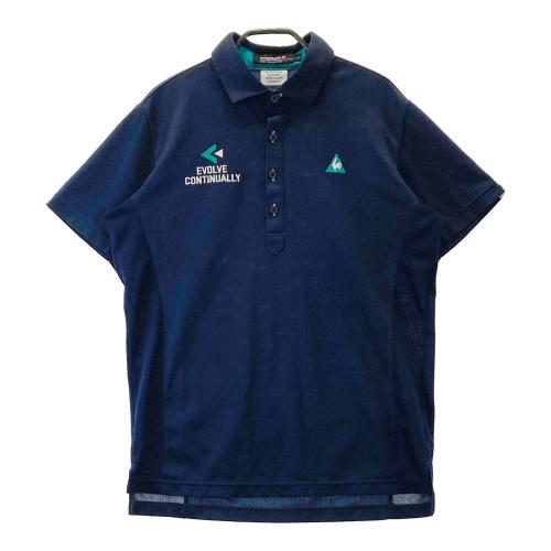 サイズ：L LE COQ GOLF ルコックゴルフ  半袖ポロシャツ ボタンダウン シアサッカー チェック柄 グレー系 [240101462384] ゴルフウェア メンズ ストスト サイズ：LL LECOQ GOLF ルコックゴルフ 半袖ポロシャツ ロゴ刺繍