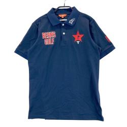 美品 BEAMSGOLF GOLF ビームス ゴルフ半袖シャツ 総柄 伸縮　M BEAMS GOLF tシャツ 「ドライ/伸縮性」BEAMS ORANGE LABEL