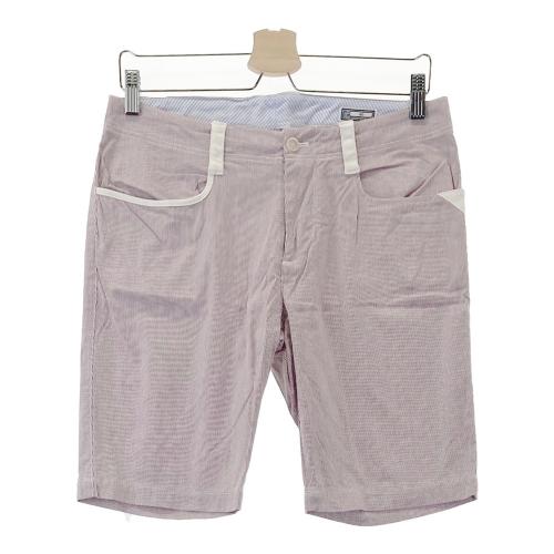 ZOY ゾーイ ストレッチショートパンツ ストライプ柄 レッド系