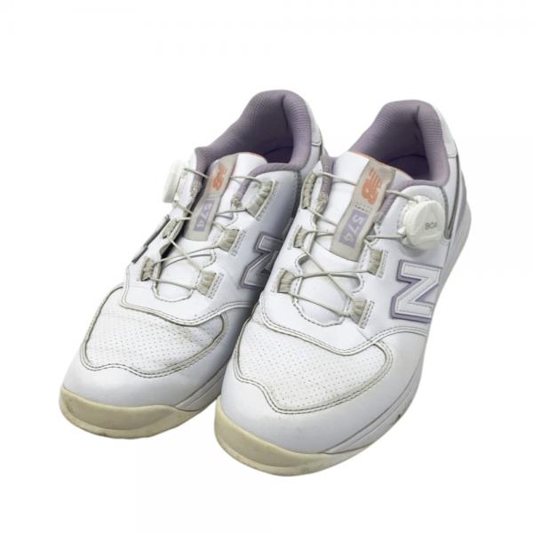 New Balance 574 ホワイト ゴルフシューズ ニューバランス ゴルフシューズ 574 v3 SL BOA(R) WGBS574 C