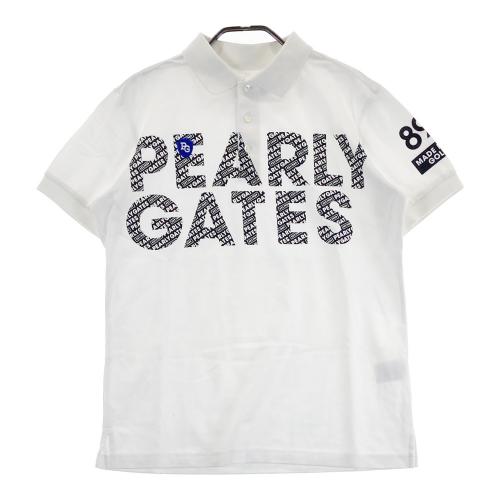 サイズ：4 PEARLY GATES パーリーゲイツ  半袖ポロシャツ  ホワイト系 [240101442215] ゴルフウェア メンズ ストスト サイズ：4 PEARLY GATES パーリーゲイツ 半袖ポロシャツ