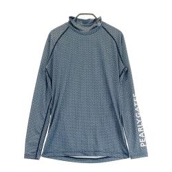 サイズ：6 PEARLY GATES パーリーゲイツ  ハイネック 長袖Tシャツ ボーダー柄 ネイビー系 [240101443081] ゴルフウェア メンズ ストスト PEARLY GATES パーリーゲイツ 長袖ハイネックTシャツ ボーダー