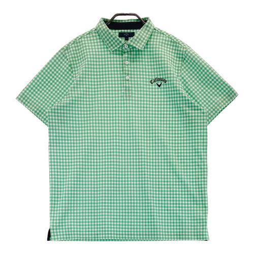 CALLAWAY キャロウェイ 半袖ポロシャツ チェック柄 グリーン系 サイズ