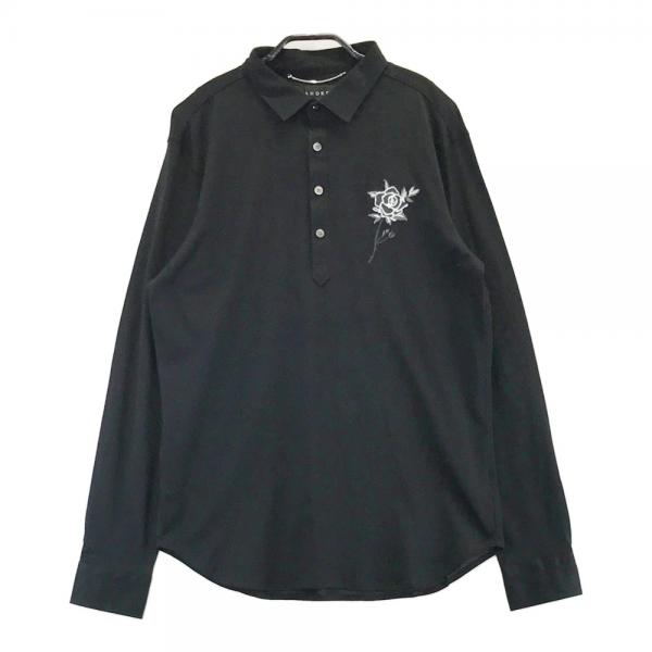 ST ANDREWS セントアンドリュース 長袖ポロシャツ ブラック系