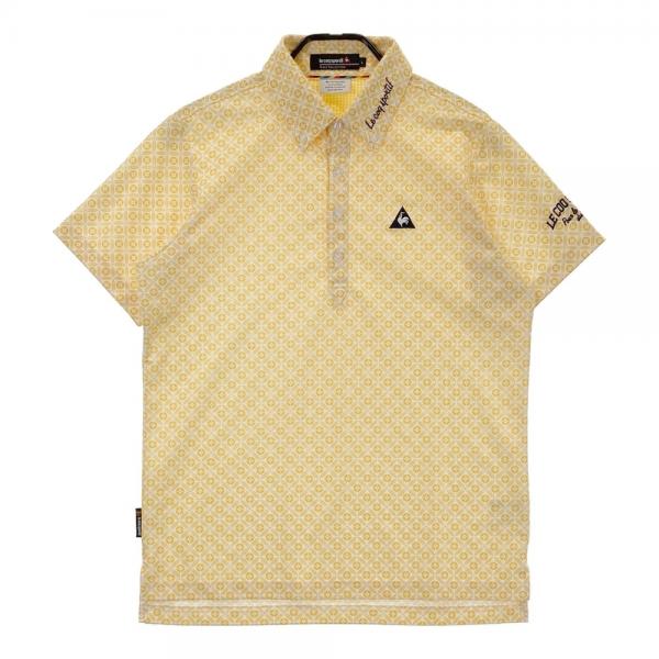 LE COQ GOLF ルコックゴルフ 半袖ポロシャツ ボタンダウン 総柄