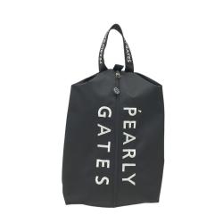 【中古】PEARLY GATES パーリーゲイツ カートバッグ ブラック 美品】パーリーゲイツ カートバック ナイロン スタッズ 刺繍ロゴ