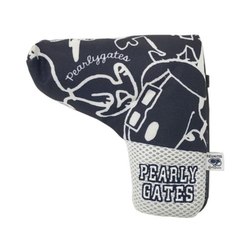 PEARLY GATES パーリーゲイツ ×PEANUTS ヘッドカバー ピン型 スヌーピー柄 ネイビー系 PT [240101499817] ゴルフウェア ストスト PEARLY GATES パーリーゲイツ ×PEANUTS ヘッドカバー ピン型