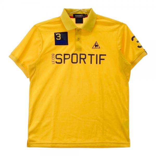 le coq sportif ゴルフシャツ イエロー LL タグ付き お買得！！le coq sportif ゴルフシャツ イエロー LL タグ付き