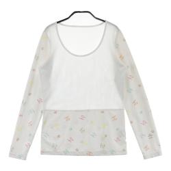 Munsingwear - coco 中古 マンシングウェア Munsing wear レディース スカート 11号 白×水色系 プリーツ 裏地付  総柄 Munsingwear - coco 中古 マンシングウェア Munsing wear