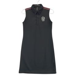 coco 中古 ラッセルノ RUSSELUNO レディース ワンピース 1(M) 黒  ブラック  半袖ポロワンピース 総柄 RUSSELUNO(ラッセルノ)｜中古ゴルフウェア通販サイトSTST(ストスト)