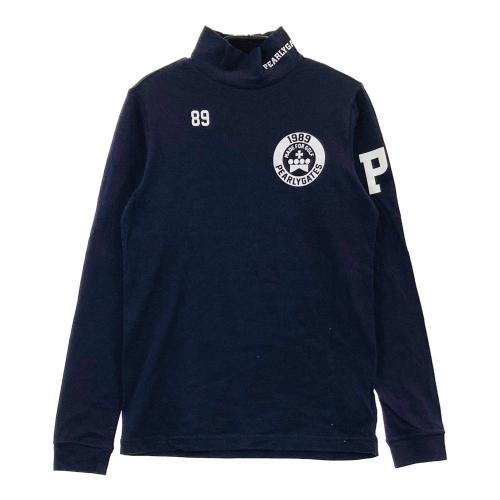 新品　パーリーゲイツ　ハイネックシャツ　長袖カットソー　ネイビー　サイズ0 PEARLY GATES パーリーゲイツ ハイネック 長袖Tシャツ ネイビー