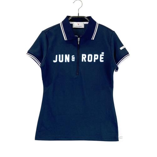 JUN&ROPE ジュン アンド ロペ ハーフジップ 半袖Tシャツ レッド系