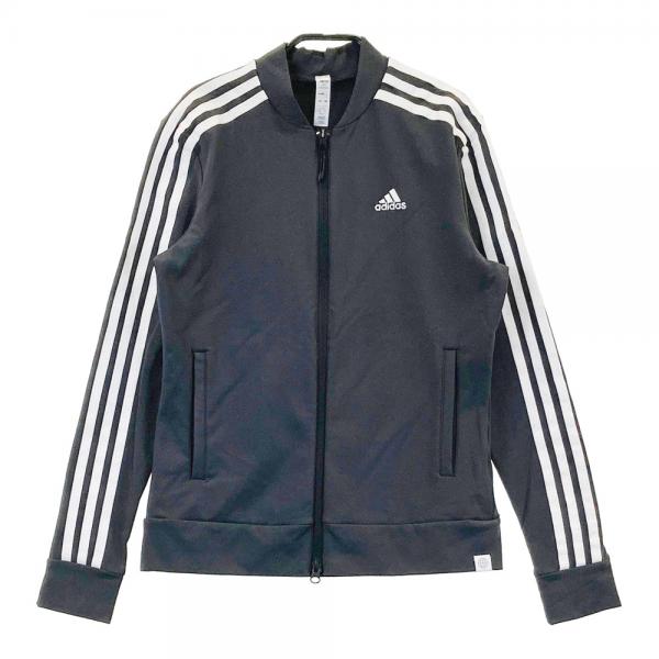 00's adidas GOLF ロゴ刺繍 中綿入り 古着 S/Sプルジャケット セール】ビッグアディダスロゴ 保温 中ワタ長袖フルジップ
