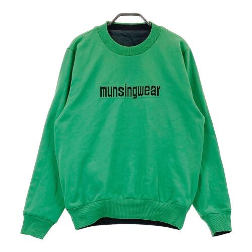 サイズ：L MUNSING WEAR マンシングウェア  リバーシブル 長袖ブルゾン 総柄 カーキ系 [240101470197] ゴルフウェア メンズ ストスト MUNSING WEAR マンシングウェア リバーシブル 長袖ブルゾン 総柄