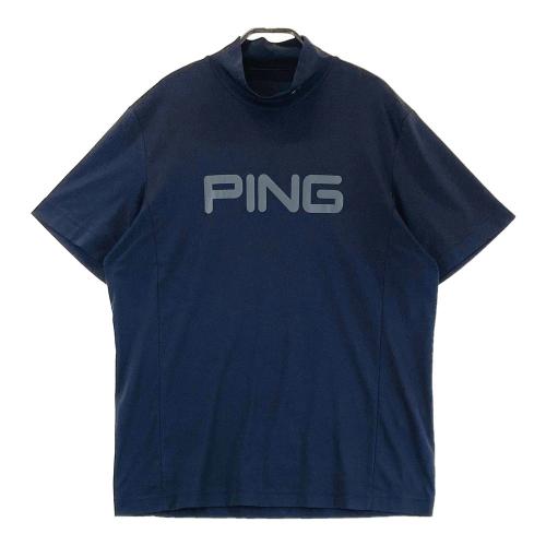 PING ピン ストレッチパンツ Mr.PING 総柄 ネイビー系 サイズ：S