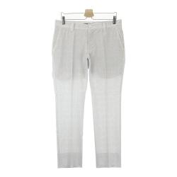 coco 中古 アンパスィ and per se メンズ ニットアウター L 薄グレー×白 訳あり ボーダー ダブルジップ 薄手 03_001-432.jpg