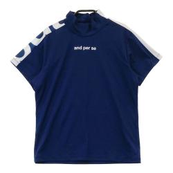 サイズ：M AND PER SE アンパスィ  長袖ハイネックTシャツ  ブラック系 [240101466635] ゴルフウェア レディース ストスト ハイネックシャツ レディース アンパスィ and per se 2025 秋冬