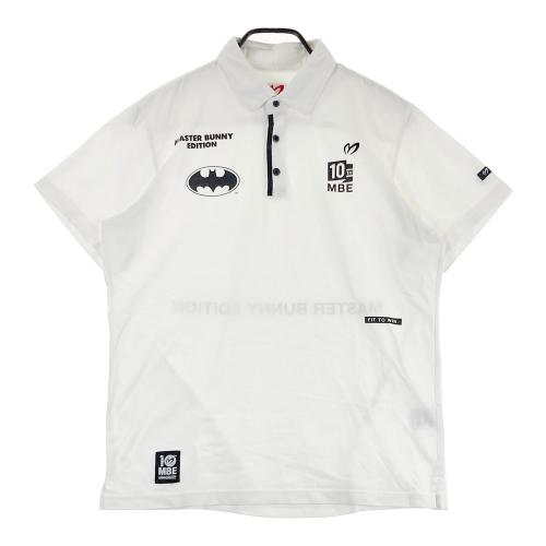 サイズ：4 MASTER BUNNY EDITION マスターバニーエディション 10周年モデル ×BATMAN ハイネック 長袖Tシャツ バットマン  ホワイト系 [240101487541] ゴルフウェア メンズ ストスト MASTER BUNNY EDITION マスターバニーエディション × BATMAN /10