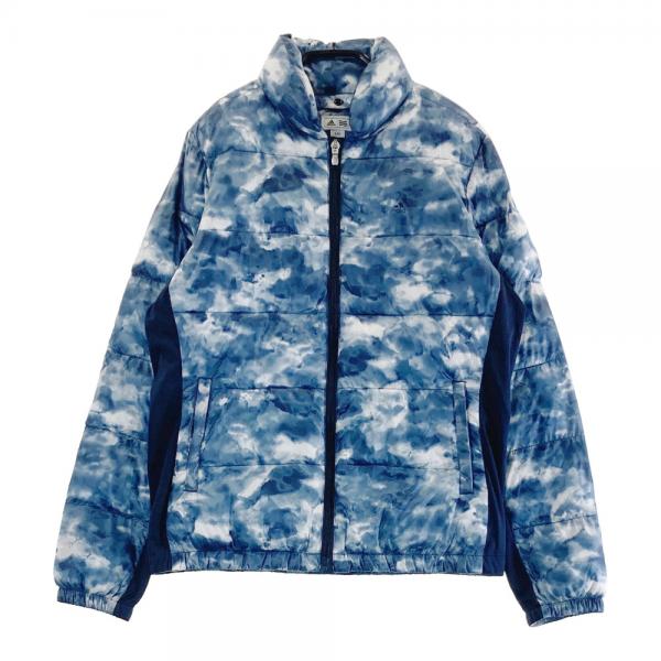 00's adidas GOLF ロゴ刺繍 中綿入り 古着 半袖 プルジャケット ADIDAS GOLF アディダスゴルフ 2WAY 中綿ジップジャケット 総柄