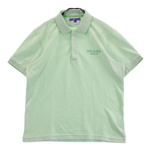 サイズ：M BEAMS GOLF ビームスゴルフ  半袖ポロシャツ  グリーン系 [240101495736] ゴルフウェア メンズ ストスト BEAMS GOLF ビームスゴルフ 半袖 ポロシャツ グリーン系 L