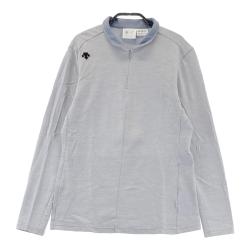 サイズ：M DESCENTE GOLF デサントゴルフ  長袖ポロシャツ  グレー系 [240101459466] ゴルフウェア メンズ ストスト DESCENTE GOLF(デサントゴルフ)｜中古ゴルフウェア通販サイト