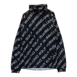 サイズ：4 RUSSELUNO ラッセルノ  ハイネック 長袖Tシャツ 総柄 ブラック系 [240101453448] ゴルフウェア メンズ ストスト サイズ：4 RUSSELUNO ラッセルノ ハイネック 長袖Tシャツ 総柄