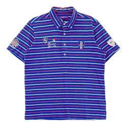 【未使用】BEAMS GOLF ポロシャツ（ホワイト×ネイビー定価17,600円 BEAMS GOLF ビームスゴルフ 半袖ポロシャツ ネイビー系 M ゴルフ