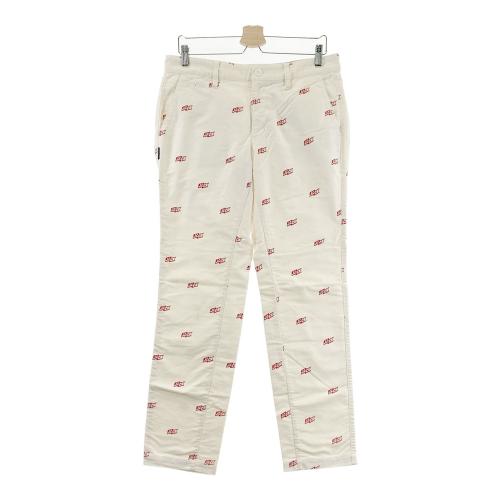 新品　ジャックバニー　パンツ　ストレッチ　総柄　ホワイト　夏用　サイズ4 新品 ジャックバニー パンツ ストレッチ 総柄 ホワイト 夏用