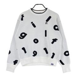 サイズ：L FILA GOLF フィラゴルフ TA4AL704 ハイネック ニットセーター 総柄 グレー系 [240101497575] ゴルフウェア レディース ストスト サイズ：L FILA GOLF フィラゴルフ TA4AL704 ハイネック ニット