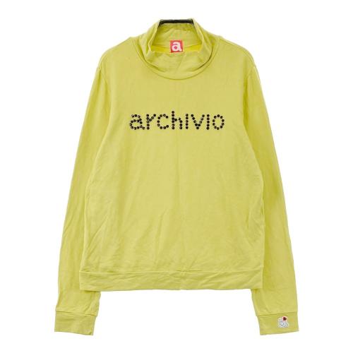 サイズ：36 ARCHIVIO アルチビオ  タートルネック 長袖Tシャツ ロゴ  ピンク系 [240101457799] ゴルフウェア レディース ストスト ARCHIVIO アルチビオ タートルネック 長袖Tシャツ ピンク系