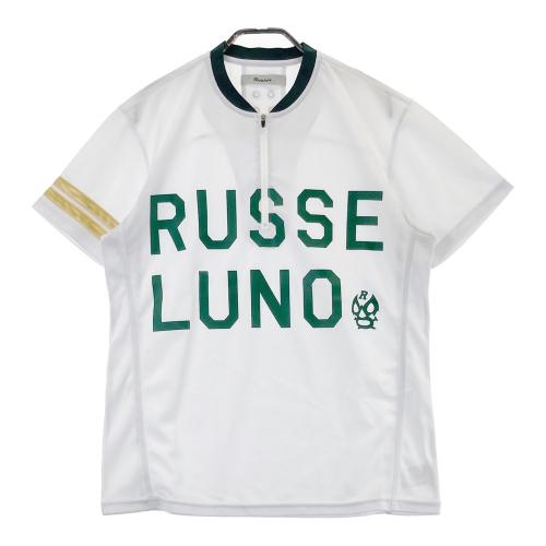 サイズ：M RUSSELUNO ラッセルノ  ハイネック 半袖Tシャツ  ブルー系 [240101487874] ゴルフウェア メンズ ストスト RUSSELUNO ラッセルノ ハイネック 半袖Tシャツ ブルー系 M
