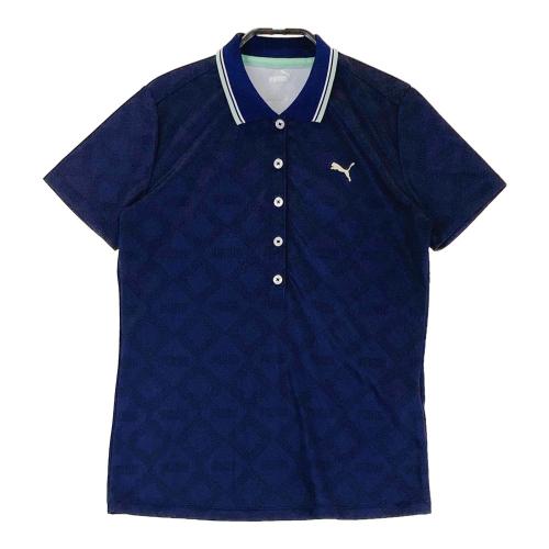PUMA GOLF プーマゴルフ 半袖ポロシャツ ドット柄 ブラック系
